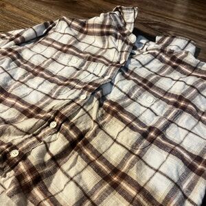 American Eagle Cropped Flannel